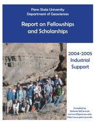 Report on Fellowships and Scholarships - Penn State University