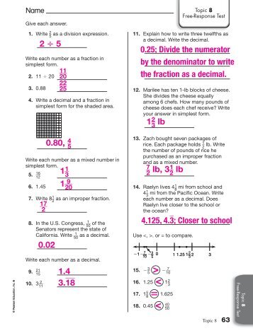 Topic 8 Free-Response Test Answers.pdf - EUSD