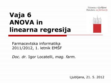 Vaja 6 ANOVA in linearna regresija