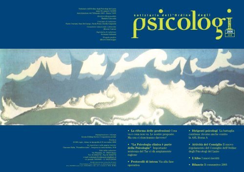 Notiziario n. 3-4/2006 - Ordine degli Psicologi del Lazio