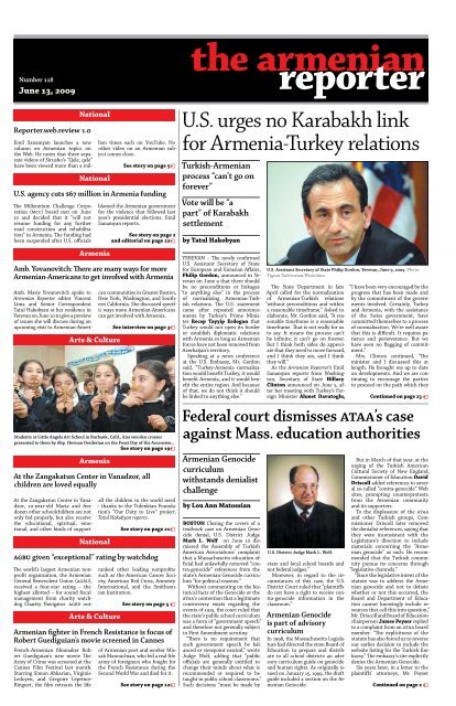 Eastern U.S. edition - Armenian Reporter