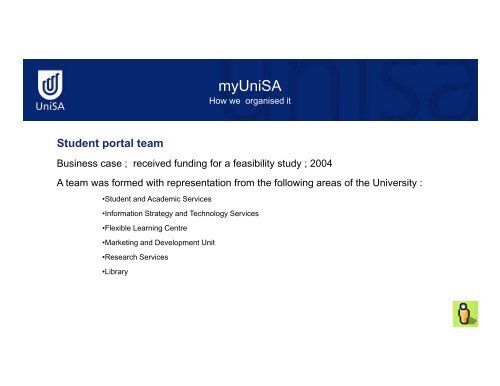 UniSA's approach to the Student Portal – UniSA s approach to the ...