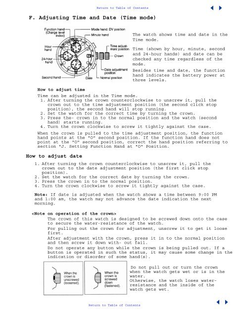 Setting Guide for Eco Drive Movement Caliber B740 / B741