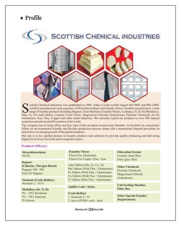 Scottish Chemical Industries - Metalworld.co.in