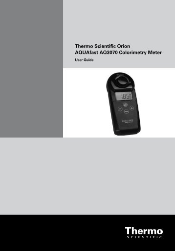 Thermo Scientific Orion AQUAfast AQ3070 Colorimetry Meter