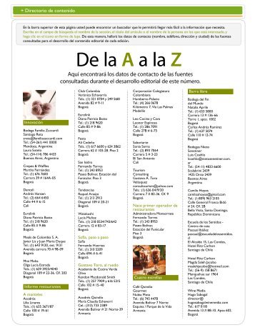 De la A a la Z - Catering.com.co