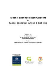 National Evidence Based Guideline for Patient Education in Type 2 ...