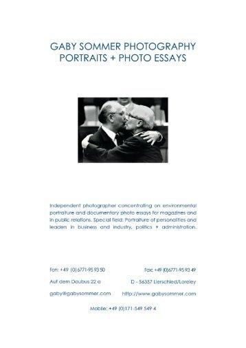 GABY SOMMER PHOTOGRAPHY PORTRAITS + PHOTO ESSAYS