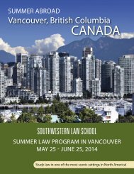Vancouver, British Columbia, Canada - Southwestern Law School