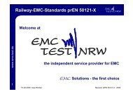 Railway-EMC-Standards prEN 50121-X - EMC Test NRW GmbH