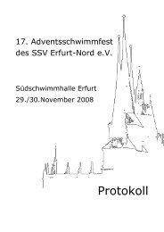 Protokoll 17.Adventsschwimmfest des SSV Erfurt-Nord e.V.