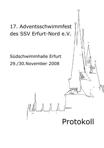 Protokoll 17.Adventsschwimmfest des SSV Erfurt-Nord e.V.