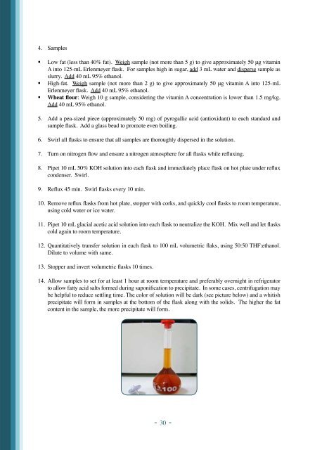 manual of methods for determining micronutrients in fortified foods