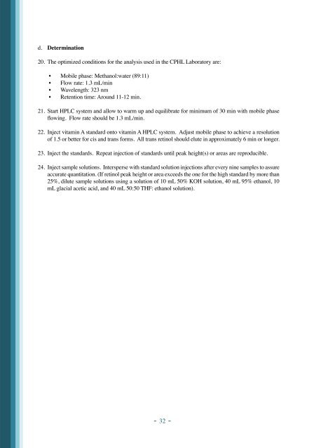 manual of methods for determining micronutrients in fortified foods