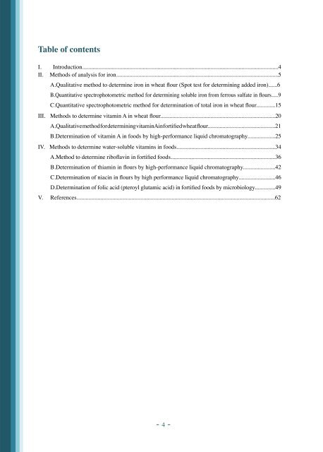 manual of methods for determining micronutrients in fortified foods