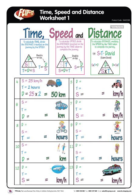 Speed Time And Distance Worksheet in 2023  Time worksheets, Worksheets,  Math practice worksheets