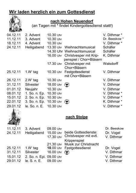 Wir laden herzlich ein zum Gottesdienst 20. - Volkerdithmar.de