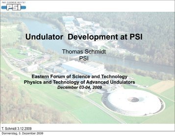 Undulator Development at PSI