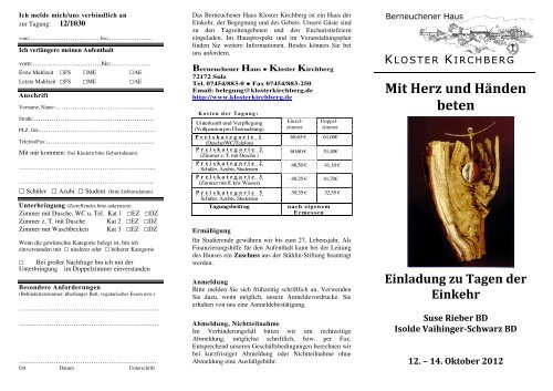 12-1030 Herz und HÃ¤nde Suse Rieber Vaihinger ... - Kloster Kirchberg