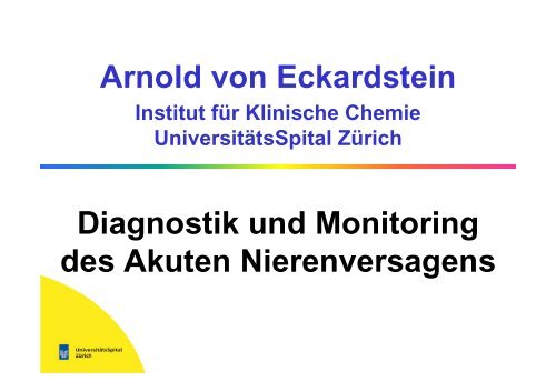 Arnold von Eckardstein - Institut für Klinische Chemie ...