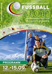 Programm Deutsche Fußball-Meisterschaft der Werkstätten für ...