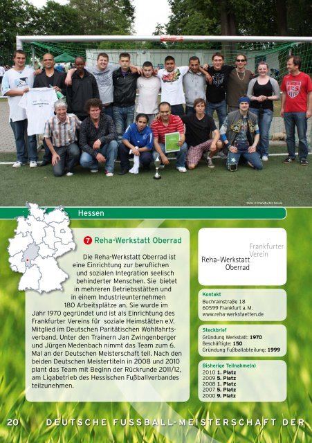 Programm Deutsche Fußball-Meisterschaft der Werkstätten für ...