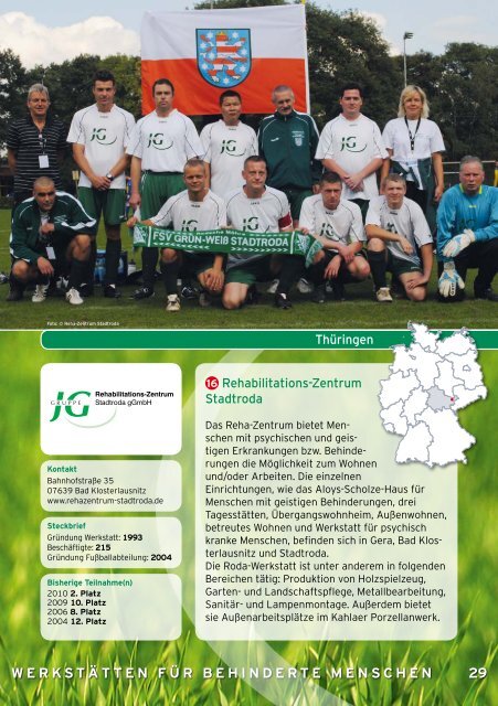 Programm Deutsche Fußball-Meisterschaft der Werkstätten für ...