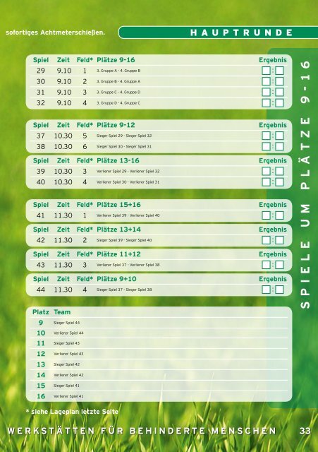 Programm Deutsche Fußball-Meisterschaft der Werkstätten für ...