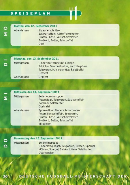 Programm Deutsche Fußball-Meisterschaft der Werkstätten für ...