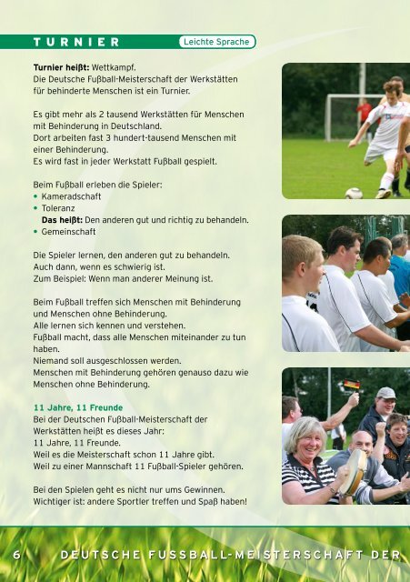 Programm Deutsche Fußball-Meisterschaft der Werkstätten für ...