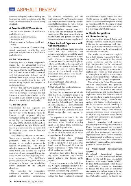 Asphalt Review - Volume 29 Number 2 (June / July 2010)