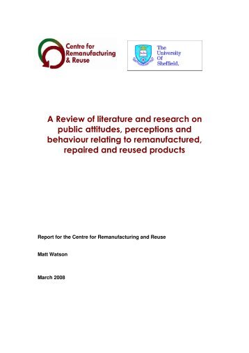 A Review of literature and research on public attitudes, perceptions ...