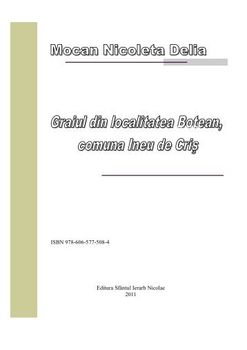 ISBN 978-606-577-508-4 Editura SfÃ¢ntul Ierarh Nicolae 2011