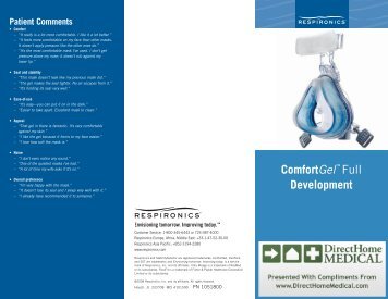 ComfortGel Full CPAP Mask Clinical Information (PDF)