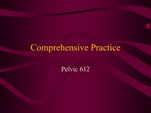 Comprehensive Practice