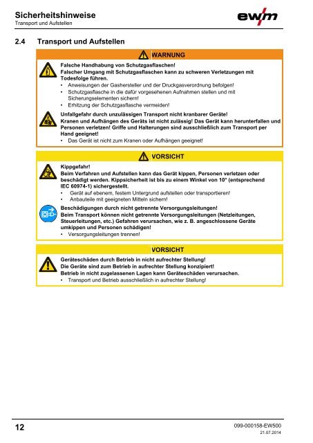 Betriebsanleitung - EWM Hightec Welding GmbH