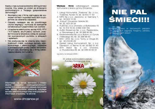 Pobierz ulotkÄ w formacie pdf. - ChrzanÃ³w