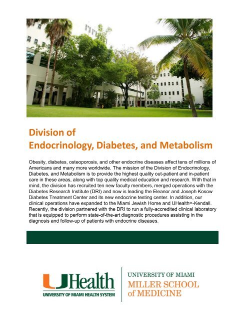 Division Of Endocrinology, Diabetes, And Metabolism