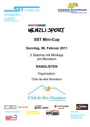 Menzli Sport SST Mini-Cup Slalom mit Minikipp - Swiss Ski KWO