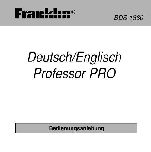 Deutsch/Englisch Professor PRO - Franklin Electronic Publishers