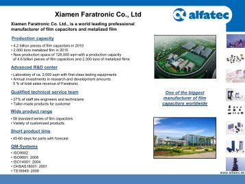 Overview Faratronic (PDF 280 KB) - alfatec GmbH