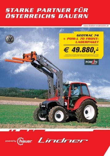 Hauer POM-L 70 + Geotrac 74 - Lindner Traktoren