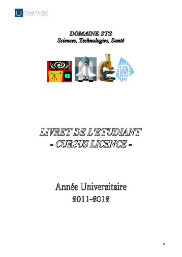 LIVRET GENERAL Licences - UniversitÃ© des Antilles et de la Guyane