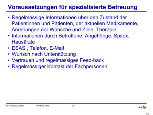 Dr. med. Andreas Weber Umsetzung der nationalen Palliative Care ...