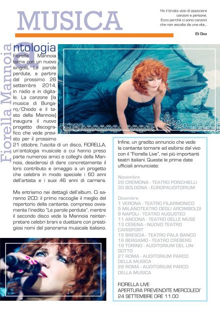 FASHION CINEMA LIBRI MAKE UP TEATRO CUCINA MUSICA FITNESS NATURA ICONE MODA