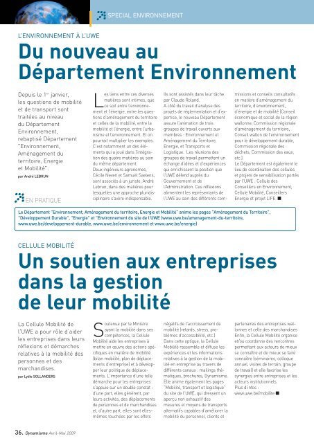 Dynamisme 218 - Union Wallonne des Entreprises