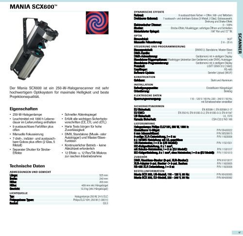 Martin Professional – Produktkatalog 2008/VOL. 7 - IMPULS ...