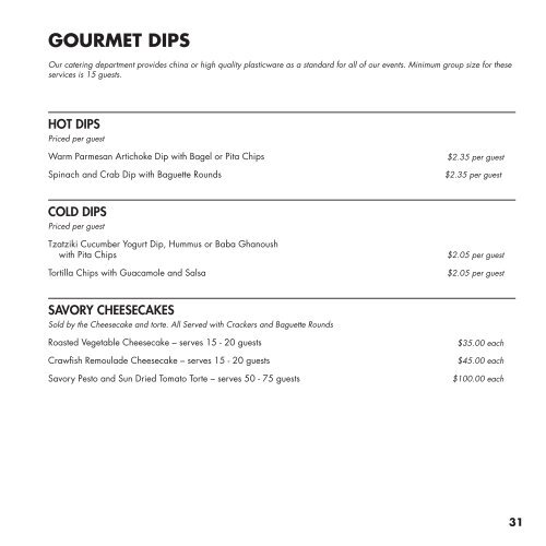 Catering Guide - Dining Services, Ursinus College