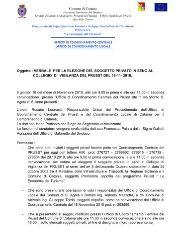"Verbale per la elezione del soggetto pubblico in seno al collegio di ...