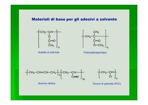 Chimica che non si vede: gli adesivi - DipCIA